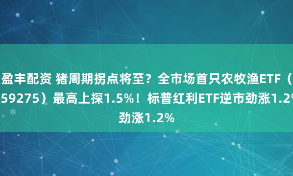 盈丰配资 猪周期拐点将至？全市场首只农牧渔ETF（159275）最高上探1.5%！标普红利ETF逆市劲涨1.2%